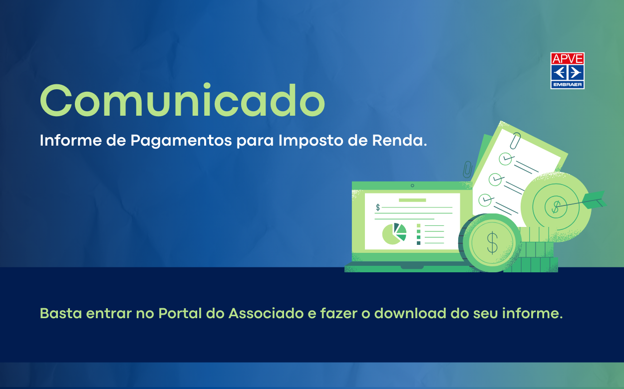 Informe para o Imposto de Renda já está disponível no Portal do Associado