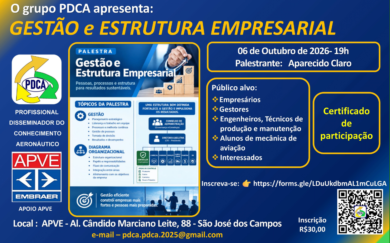 Grupo PDCA promove palestra sobre Gestão e Estrutura Empresarial